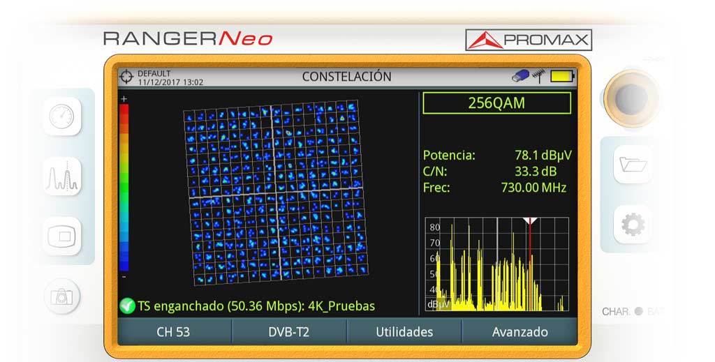 Diagrama de constelación del Promax Ranger Eco