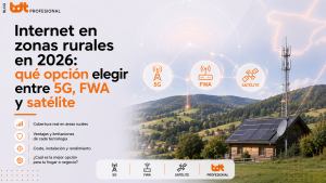 Internet en zonas rurales en 2026: qué opción elegir entre 5G, FWA y satélite