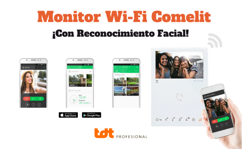 Monitor 6471 mini WiFi de Comelit con