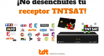 No desconectar el receptor TNTSAT de la corriente
