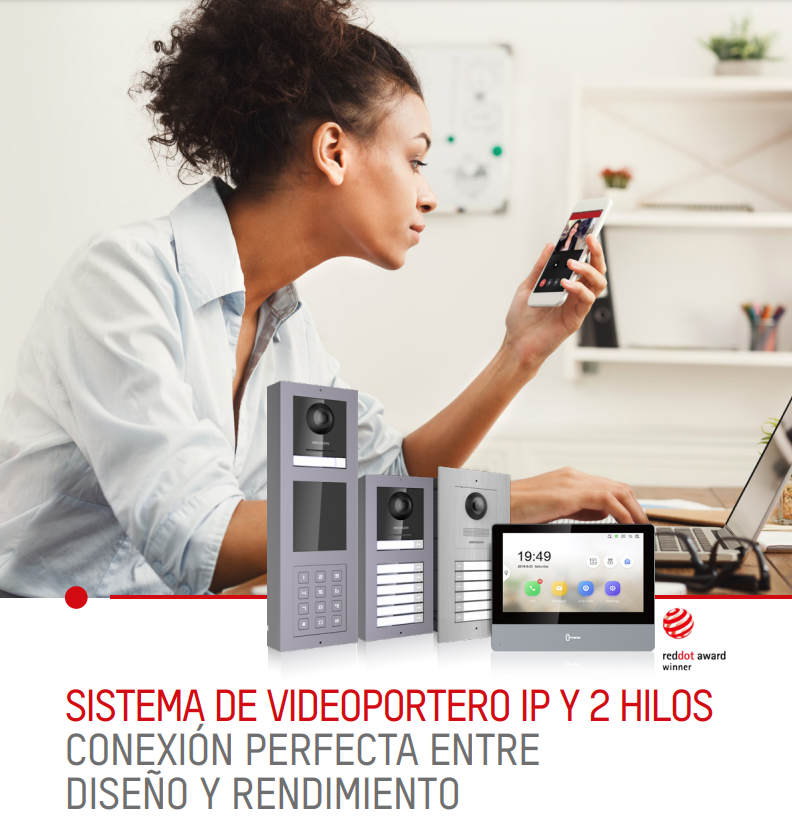 kit videoportero IP y 2 hilos de hikvision