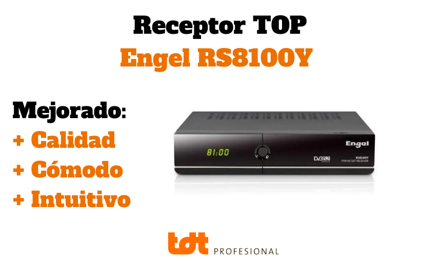 Engel RS8100Y descodificador para televisor IPTV, Satélite Full HD Negro