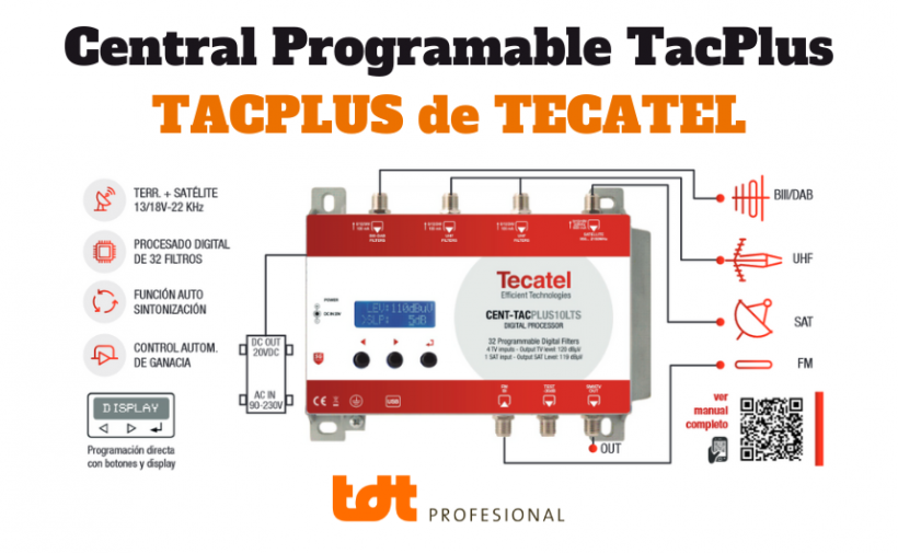 Blog de TDTprofesional. Central Programable TacPlus Tecatel