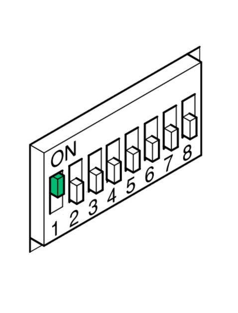 dip switch1, configurar videoportero quadra 1 vivienda