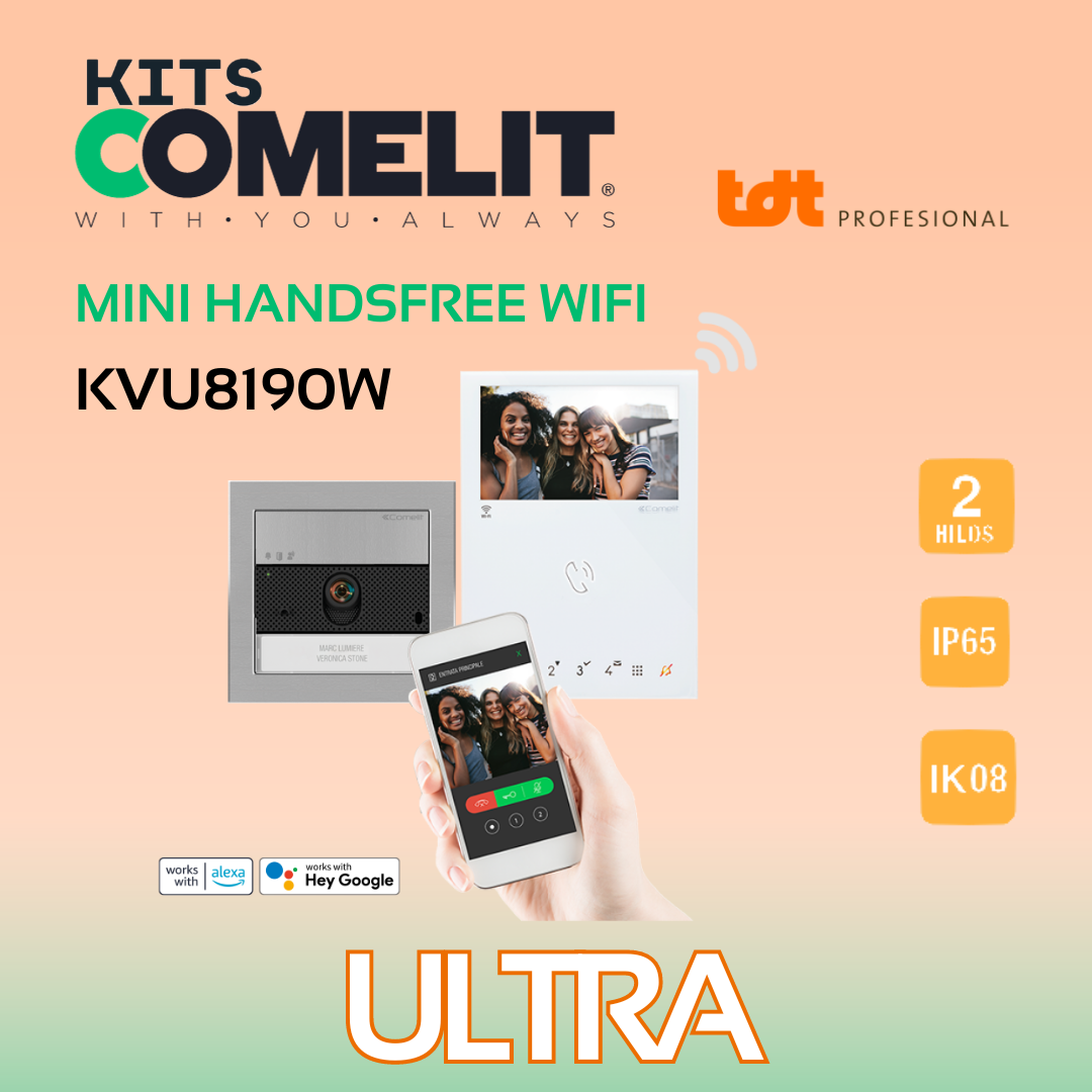 8190W comelit ultra videoportero mini kit manos libres wifi