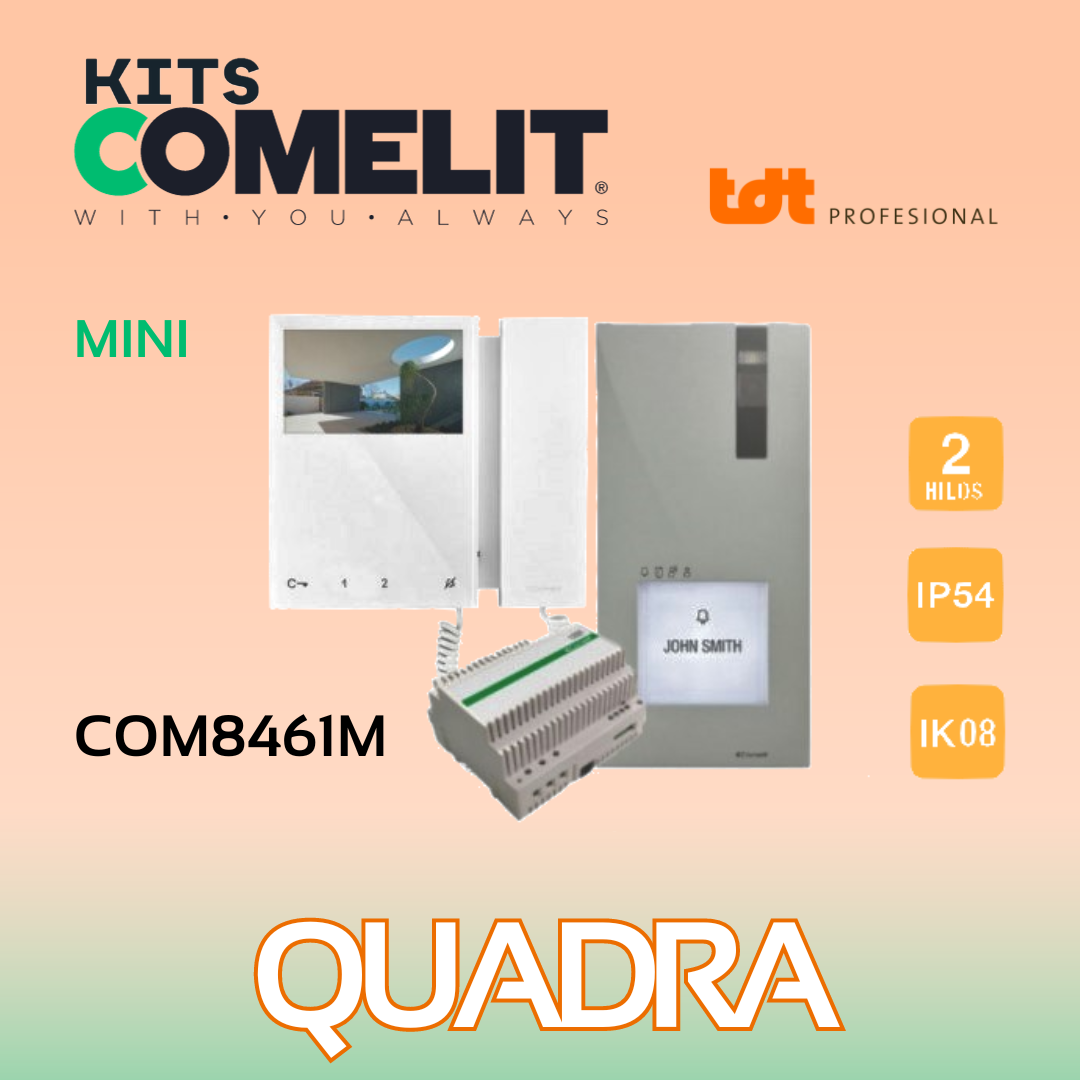 Kit Videoportero 2 hilos Comelit Ultra y Mini Manos libres Wifi KVU8190W