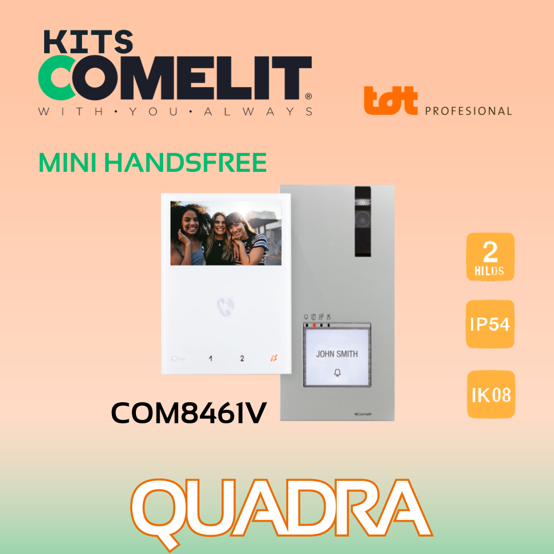 Kit Videoportero Comelit 8461V QUADRA mini manos libres