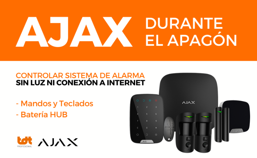 Alarma sin luz ni internet - Ajax