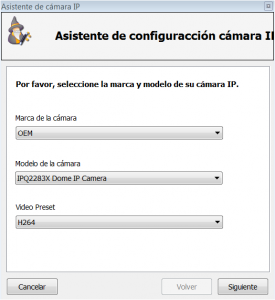 Asistente configuración cámara IP