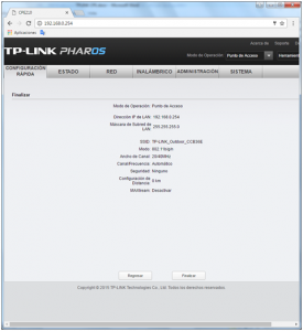 Resumen Configuración Configuración TP-Link CPE510