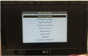 Menu principal Receptor Atlas HD-200SE