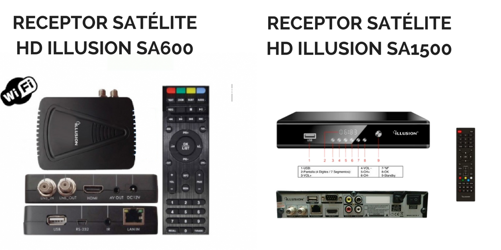 Receptores Satélite HD Illusion SA600 y SA1500