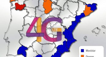 Mapa de cobertura 4G en la banda de los 800 MHz en España