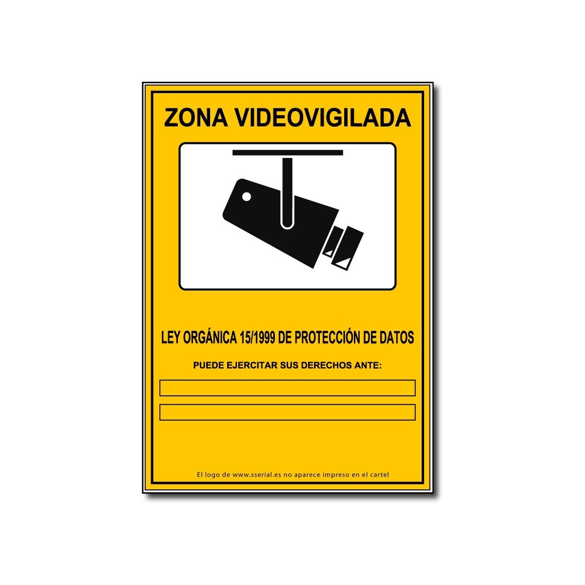 Cartel de zona de videovigilancia para cumplir con la normativa vigente