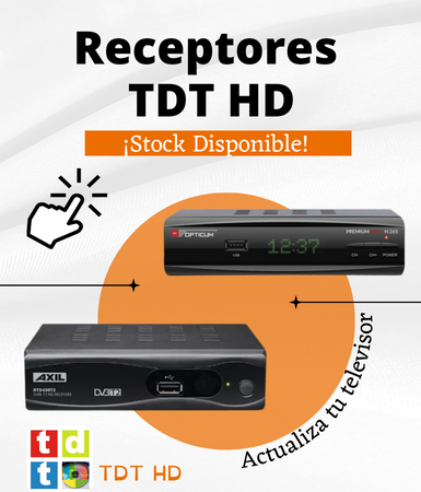 Stock Receptores TDT HD Disponible
