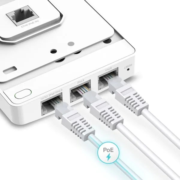 Punto Acceso WiFi Pared x4 Gigabit MU MIMO Omada AC1200 TDTprofesional