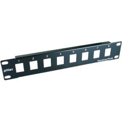 10" empty panel for 8 RJ45 50P8V connectors by GTlan