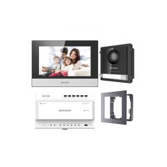 Kit de videoportero Hikvision IP 2 hilos monitor 7" DS-KIS702