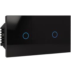 Kit with Double Panel and Black 2 Button Switch by A-SMARTHOME