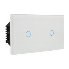 Kit con Panel Doble e Interruptor 2 Botones Blanco de A-SMARTHOME