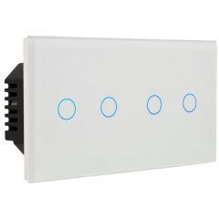 Kit con Panel Doble e Interruptor 4 Botones Blanco de A-SMARTHOME