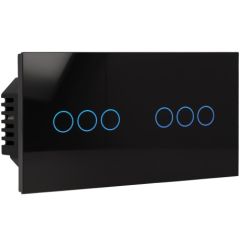 Kit with Double Panel and 6 Black Button Switch from A-SMARTHOME