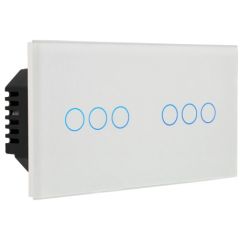 Kit con Panel Doble e Interruptor 6 Botones Blanco de A-SMARTHOME