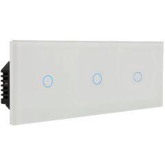 Kit con Panel Triple e Interruptor 3 Botones Blanco de A-SMARTHOME