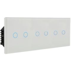 Kit con Panel Triple e Interruptor 6 Botones Blanco de A-SMARTHOME