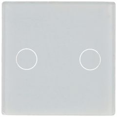 Panel de Interruptor Simple con 2 Botones Blanco de A-SMARTHOME