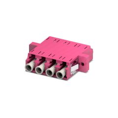 Fiber Optic Adapter LC/UPC Multimode Quadruplex OM4