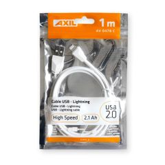 USB to Lightning (Apple) Cable 1 Meter Axil