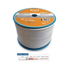 White PVC Indoor Coaxial Cable Coil 100m by Engel