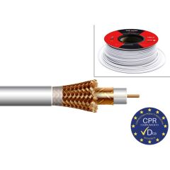 Interior White Coaxial Cable Cu/CCA Dca Coil 100m by Fagor