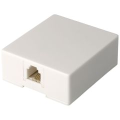 Wall Rosette with White RJ11 Side Outlet phto 1