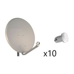 Parabolic Kit 60 cm Daxis + LNB x10 Without Bracket