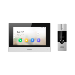 TCP/IP and WiFi 4-Wire Video Intercom Kit with DS-KB2411T-IM Panel and 7'' Monitor DS-KH6320-WTDE1