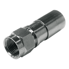 Compression F connector for 4104 Televes coaxial cable