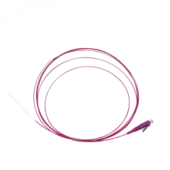 Multimode Fiber Optic Pigtail OM4 0.9mm Simplex LC/PC LSFH 2m