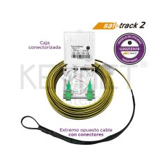 PAU FO 2 Salidas SC/APC + Cable de 2 FO Preconectorizado en 2 Extremos 35m DCA LSZH con Protector para Tirar de Keynet