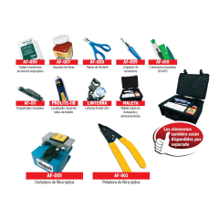 Kit de herramientas para empalmar fibras opticas