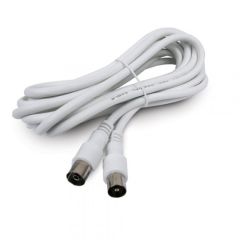 Antenna Cable 5m IEC Male/Female White Axil