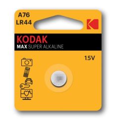Pila Alcalina Tipo Botón 1.5V A76-LR44 Max de Kodak