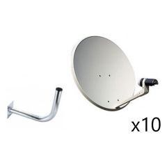 Parabolic Kit 60cm Tecatel + LNB + Support (x10)