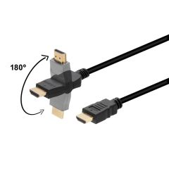 Cable HDMI Rotativo en un Extremo 2m WIR820