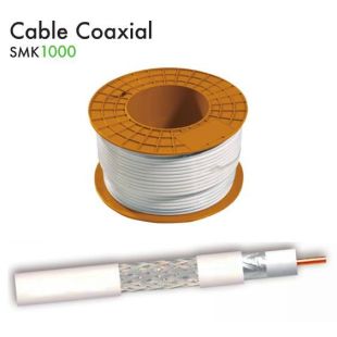 Coaxial Cable CCS / AL White. (18 dB / 31 dB x 100m) 100 meters