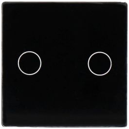 Simple Switch Panel with 2 Black Buttons A-SMARTHOME