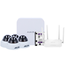 Kit Ajax 4 Cámaras Turret + Router WiFi y HDD TDTprofesional