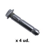 Taco Metálico, tornillo métrica 8x80mm para broca 10mm x 4 unidades