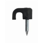 Grapa Abierta 5mm Negra Cable RG59 / UTP (100 uds)